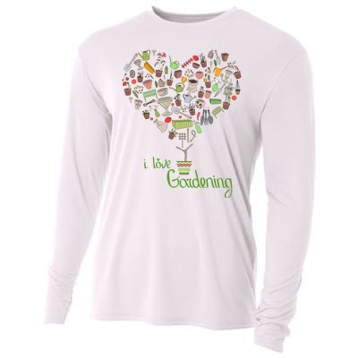 I Love Gardening Potted Bush Of Gardening Cooling Performance Long Sleeve Crew