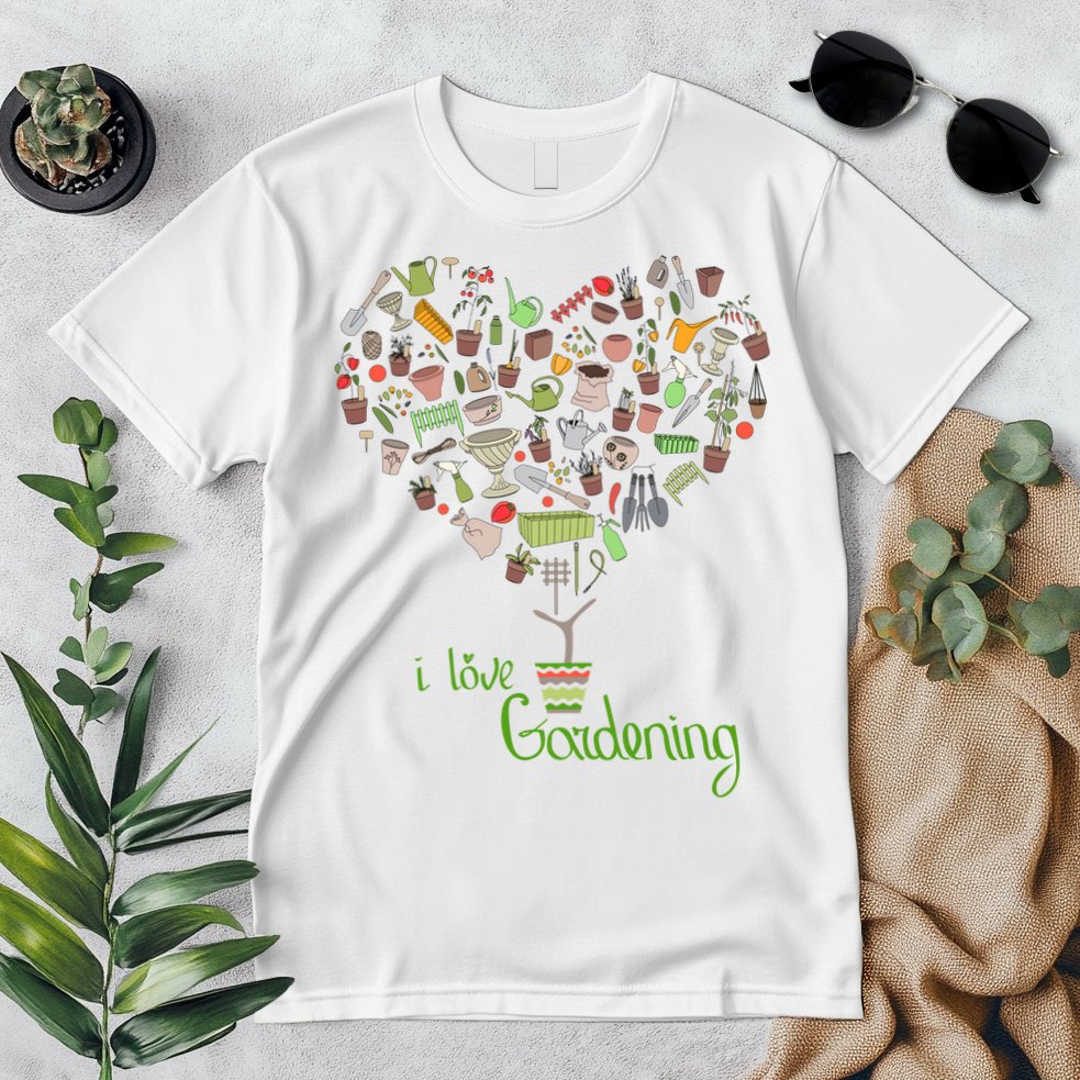 I Love Gardening Potted Bush Of Gardening Premium T-Shirt