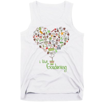 I Love Gardening Potted Bush Of Gardening Tank Top