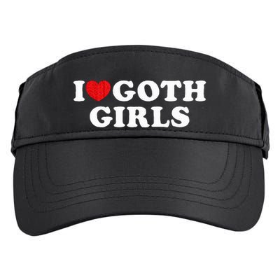 I Love Goth I Heart Goth Adult Drive Performance Visor