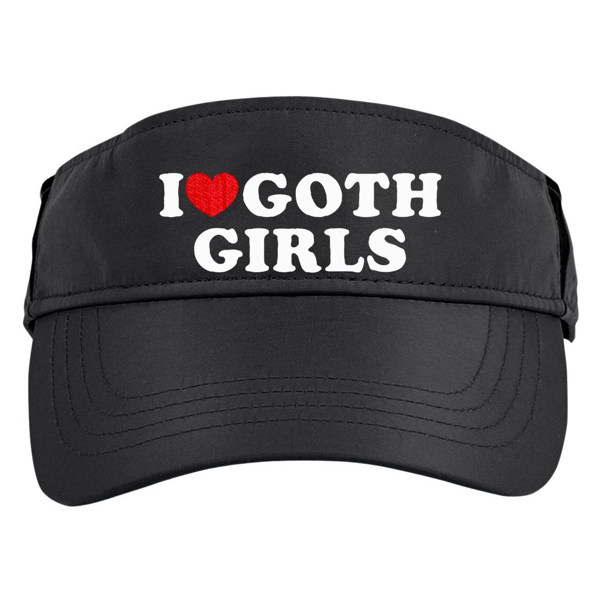 I Love Goth I Heart Goth Adult Drive Performance Visor