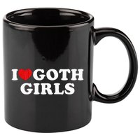 I Love Goth I Heart Goth 11oz C Handle Ceramic Mug