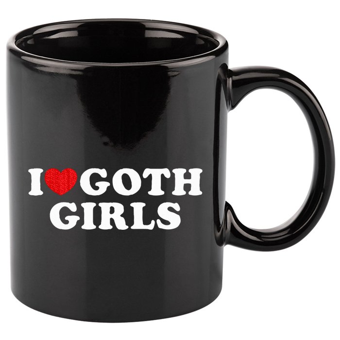 I Love Goth I Heart Goth 11oz C Handle Ceramic Mug