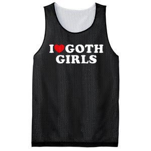 I Love Goth I Heart Goth Mesh Reversible Basketball Jersey Tank