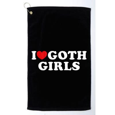 I Love Goth I Heart Goth Golf Towel
