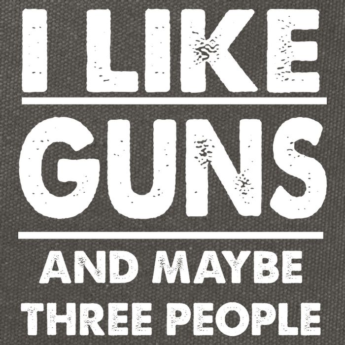 I Like Guns And Maybe Three People Cotton Canvas Backpack