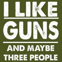 I Like Guns And Maybe Three People Sustainable Bucket Hat