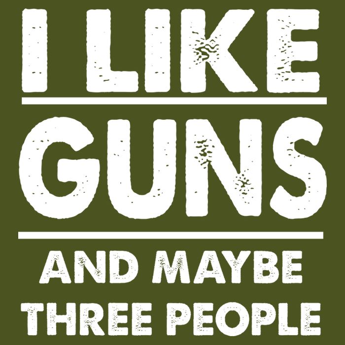 I Like Guns And Maybe Three People Sustainable Bucket Hat