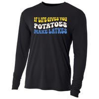 If Life Gives You Potatoes Make Latkes Funny Jewish Hanukkah Cooling Performance Long Sleeve Crew