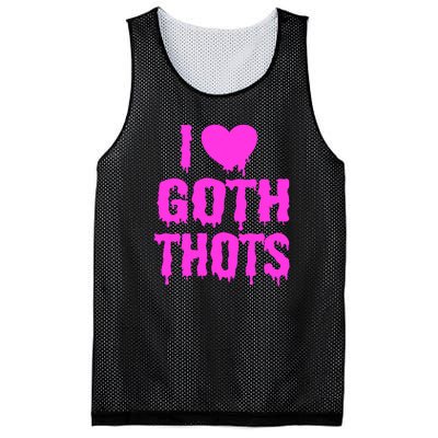 I Love Goth Thots Mesh Reversible Basketball Jersey Tank