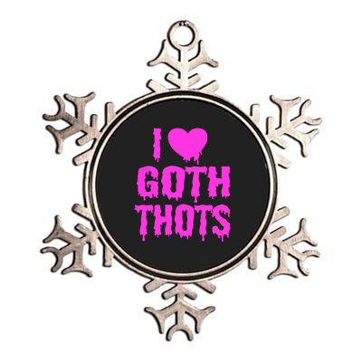 I Love Goth Thots Metallic Star Ornament