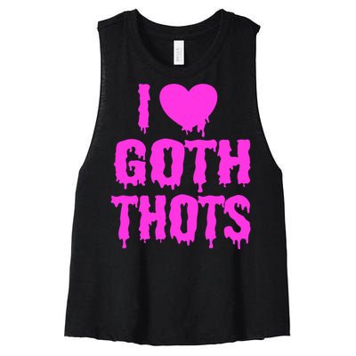 I Love Goth Thots Women's Racerback Cropped Tank