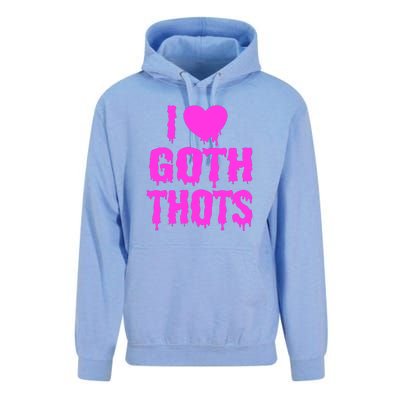 I Love Goth Thots Unisex Surf Hoodie