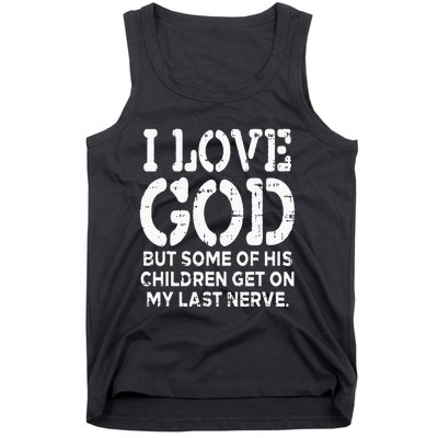 I Love God But Funny Jesus Christ Religious Christian Gift Tank Top