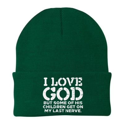 I Love God But Funny Jesus Christ Religious Christian Gift Knit Cap Winter Beanie