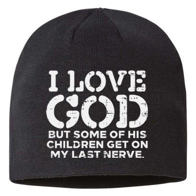 I Love God But Funny Jesus Christ Religious Christian Gift Sustainable Beanie