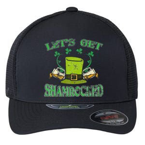 Irishs Let's Get Shamrocked Saint Patrick's Day Flexfit Unipanel Trucker Cap