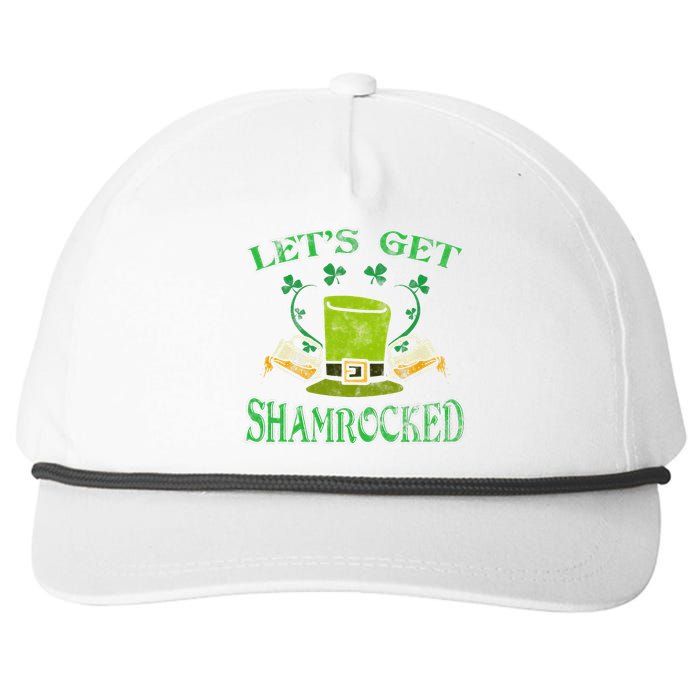 Irishs Let's Get Shamrocked Saint Patrick's Day Snapback Five-Panel Rope Hat