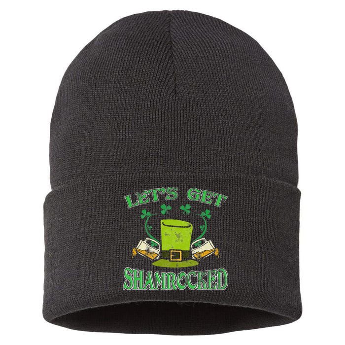 Irishs Let's Get Shamrocked Saint Patrick's Day Sustainable Knit Beanie