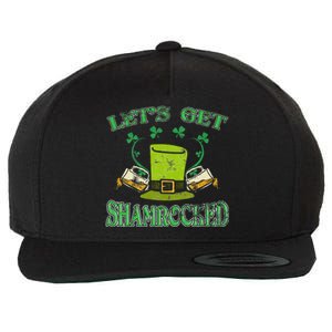 Irishs Let's Get Shamrocked Saint Patrick's Day Wool Snapback Cap