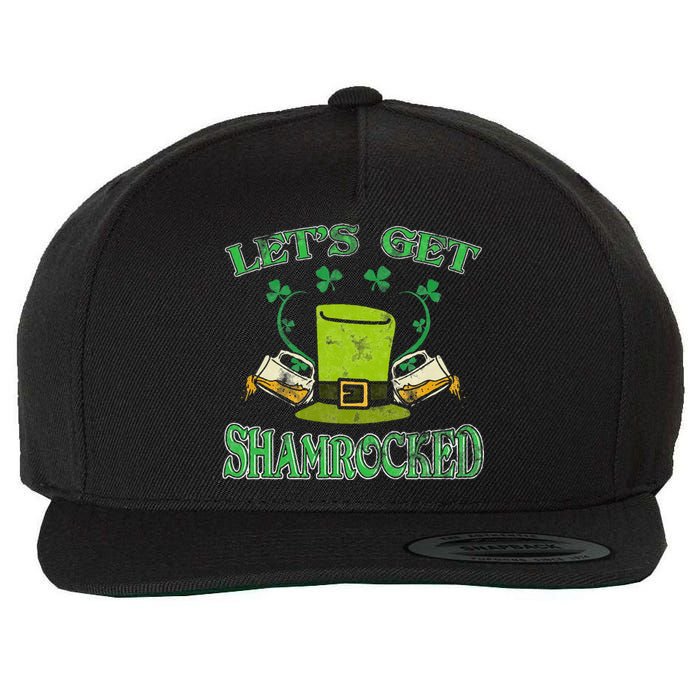 Irishs Let's Get Shamrocked Saint Patrick's Day Wool Snapback Cap