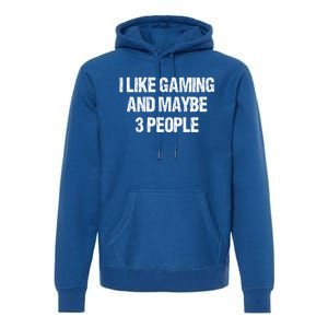 I Like Gaming And Maybe 3 People Nerd Gamer Fun Meaningful Gift Premium Hoodie