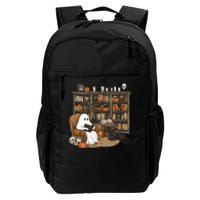 In Library Ghost Reading Books Halloween Librarian Ghost Daily Commute Backpack