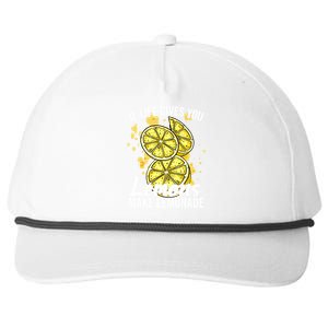 If Life Gives You Lemons Make Lemonade Stand Gift Snapback Five-Panel Rope Hat