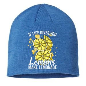 If Life Gives You Lemons Make Lemonade Stand Gift Sustainable Beanie