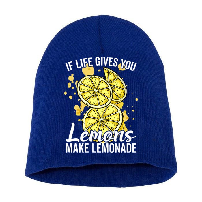 If Life Gives You Lemons Make Lemonade Stand Gift Short Acrylic Beanie