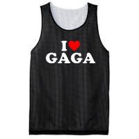 I Love Gaga  Mesh Reversible Basketball Jersey Tank