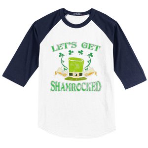 Irishs Let's Get Shamrocked Saint Patrick's Day Baseball Sleeve Shirt