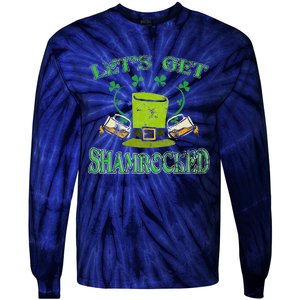 Irishs Let's Get Shamrocked Saint Patrick's Day Tie-Dye Long Sleeve Shirt