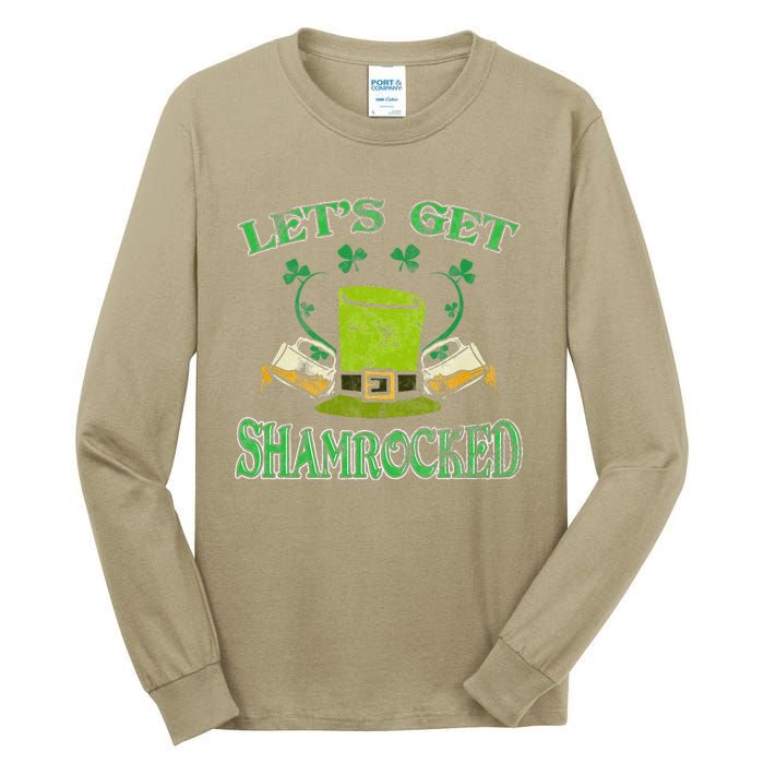 Irishs Let's Get Shamrocked Saint Patrick's Day Tall Long Sleeve T-Shirt