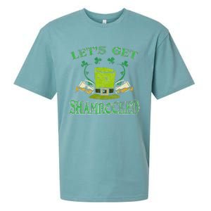 Irishs Let's Get Shamrocked Saint Patrick's Day Sueded Cloud Jersey T-Shirt