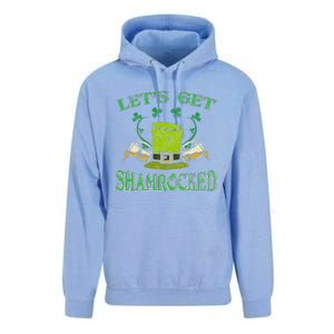 Irishs Let's Get Shamrocked Saint Patrick's Day Unisex Surf Hoodie