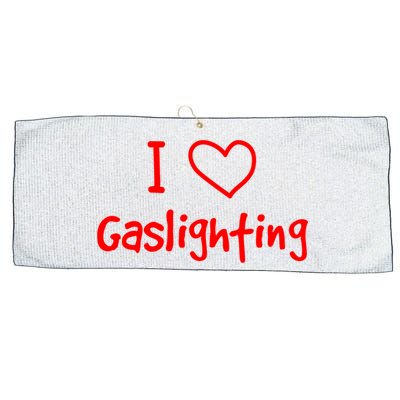 I Love Gaslighting, Gaslighting Is Not Real Large Microfiber Waffle Golf Towel