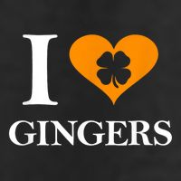 I Love Gingers Heart Shamrock Redhead Lover Funny Gift 7 Panel Mesh Trucker Snapback Hat