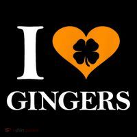 I Love Gingers Heart Shamrock Redhead Lover Funny Gift 16 in Basic Backpack