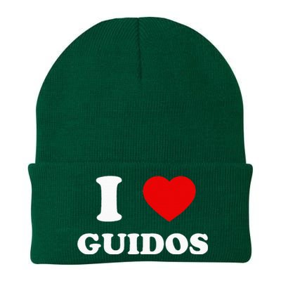 I Love Guidos Funny quote Italian American Knit Cap Winter Beanie