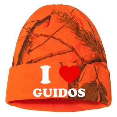 I Love Guidos Funny quote Italian American Kati Licensed 12" Camo Beanie