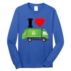 I Love Garbage Truck Lover Recycling Heart Valentines Day Funny Gift Long Sleeve Shirt