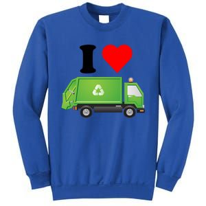 I Love Garbage Truck Lover Recycling Heart Valentines Day Funny Gift Sweatshirt