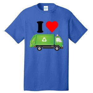 I Love Garbage Truck Lover Recycling Heart Valentines Day Funny Gift Tall T-Shirt