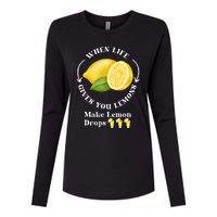 If Life Gives You Lemons Make Lemon Drops Funny Womens Cotton Relaxed Long Sleeve T-Shirt