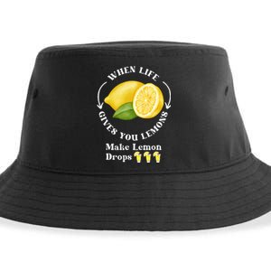 If Life Gives You Lemons Make Lemon Drops Funny Sustainable Bucket Hat