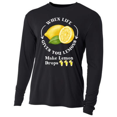 If Life Gives You Lemons Make Lemon Drops Funny Cooling Performance Long Sleeve Crew