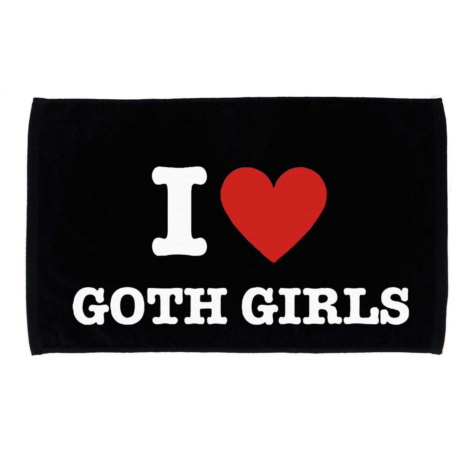 I Love Goth Microfiber Hand Towel