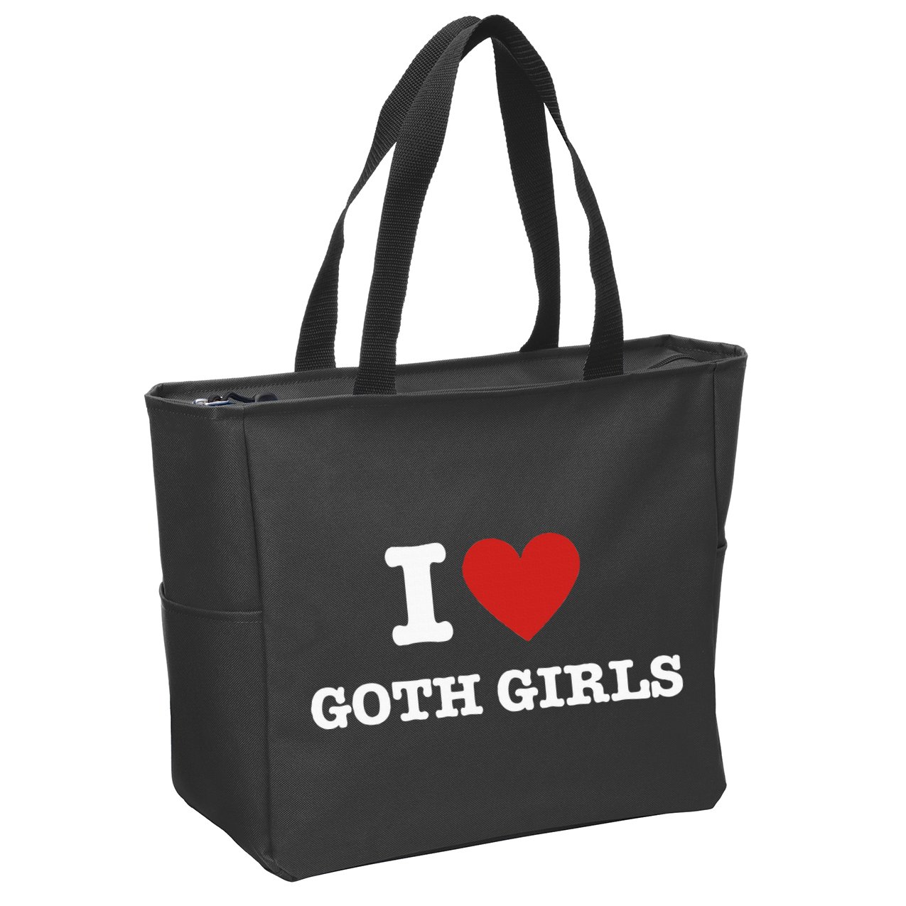 I Love Goth Zip Tote Bag