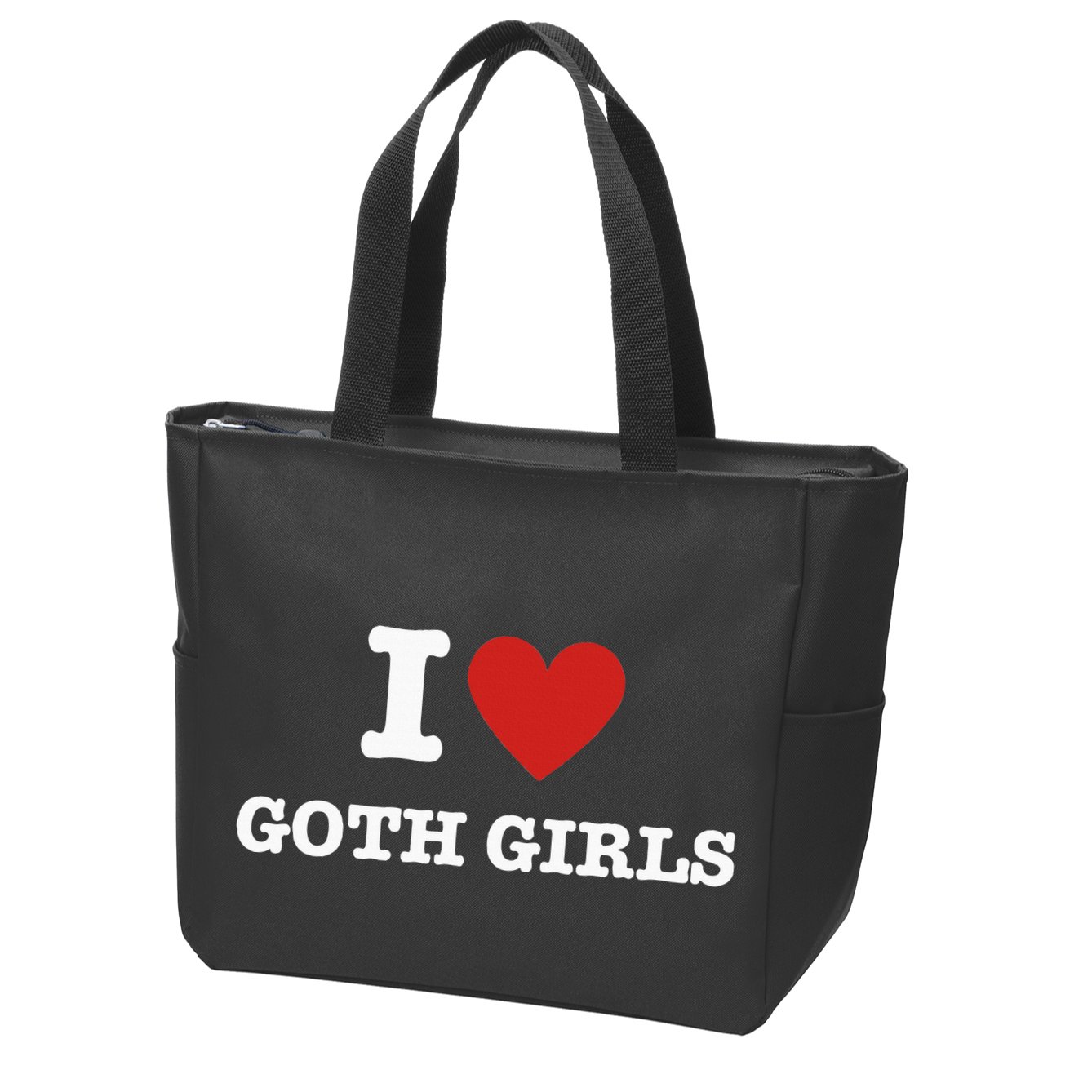 I Love Goth Zip Tote Bag